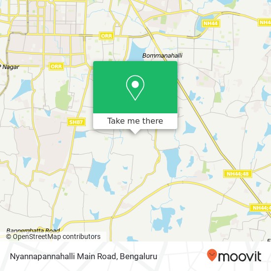 Nyannapannahalli Main Road map