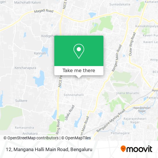 12, Mangana Halli Main Road map