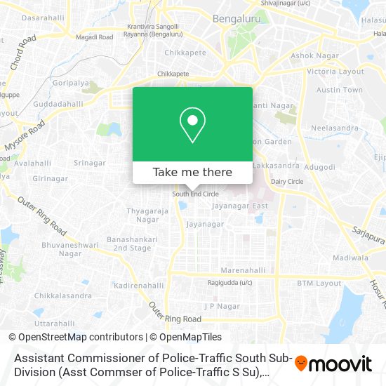 Assistant Commissioner of Police-Traffic South Sub-Division (Asst Commser of Police-Traffic S Su) map