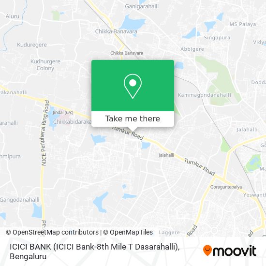 ICICI BANK (ICICI Bank-8th Mile T Dasarahalli) map