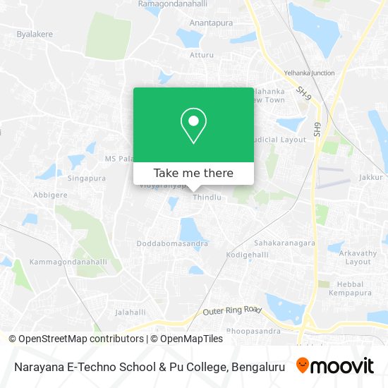 Narayana E-Techno School & Pu College map