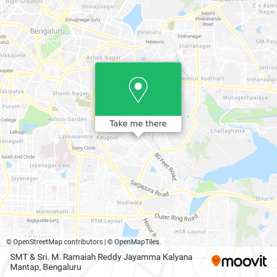 SMT & Sri. M. Ramaiah Reddy Jayamma Kalyana Mantap map