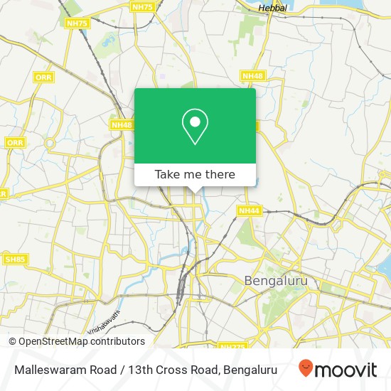 Malleswaram Road / 13th Cross Road map