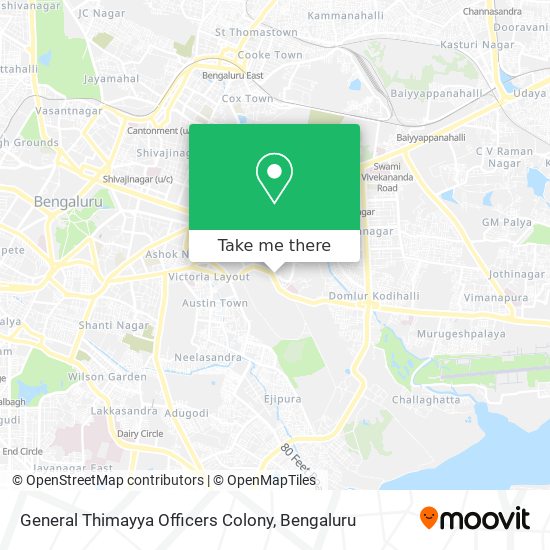 General Thimayya Officers Colony map