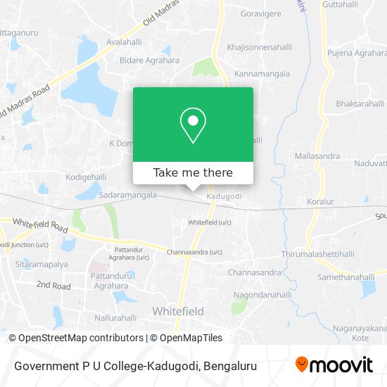 Government P U College-Kadugodi map