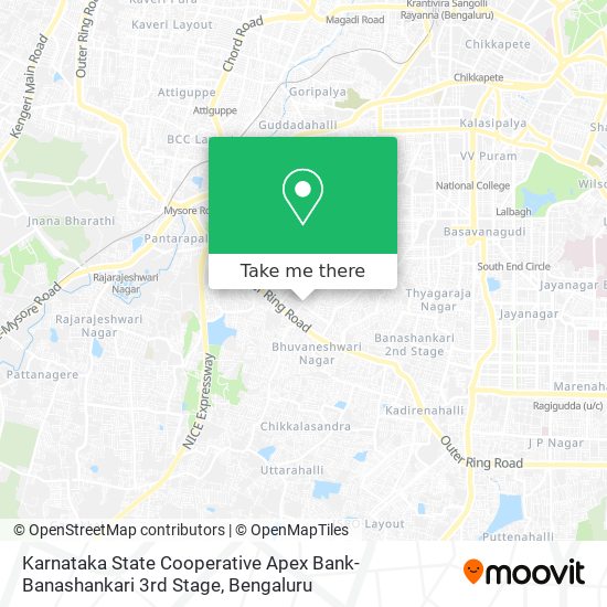 Karnataka State Cooperative Apex Bank-Banashankari 3rd Stage map