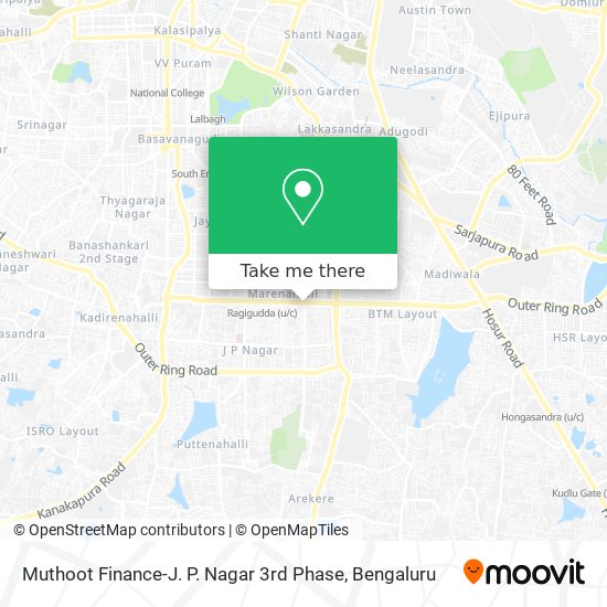 Muthoot Finance-J. P. Nagar 3rd Phase map