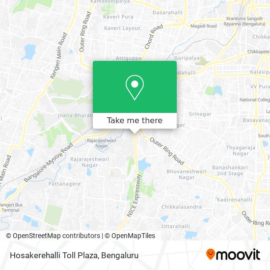 Hosakerehalli Toll Plaza map