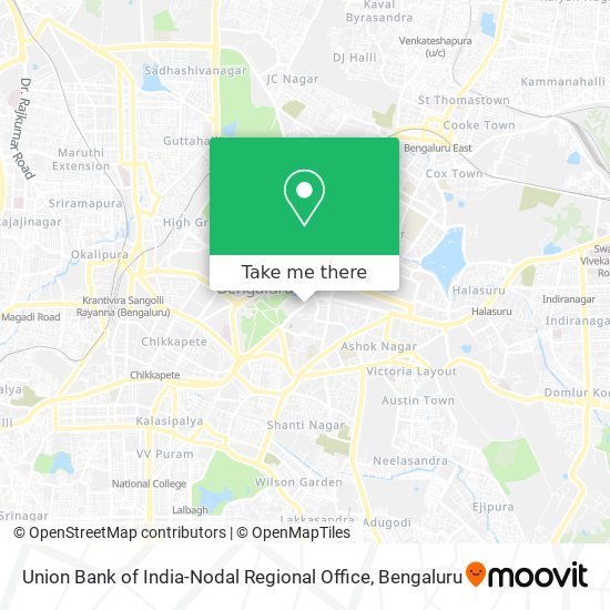 Union Bank of India-Nodal Regional Office map