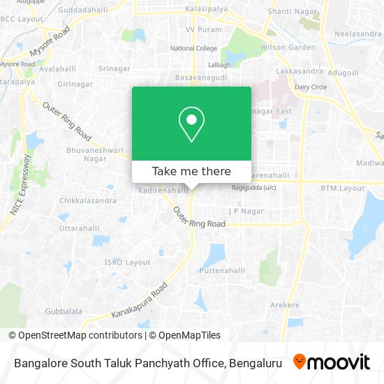 Bangalore South Taluk Panchyath Office map