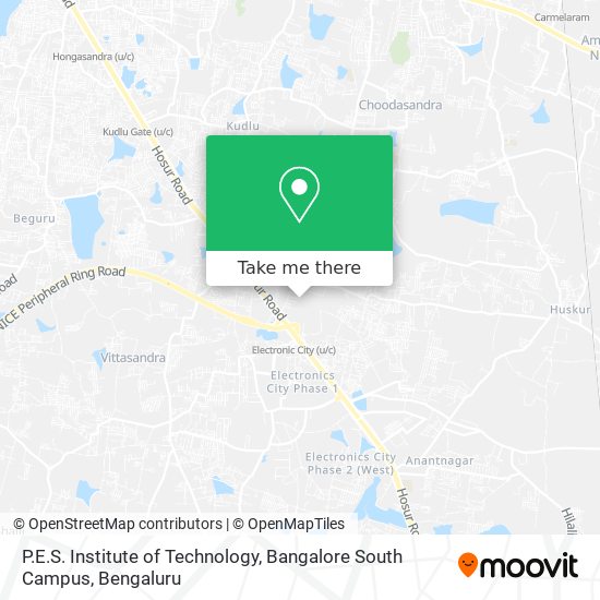 P.E.S. Institute of Technology, Bangalore South Campus map