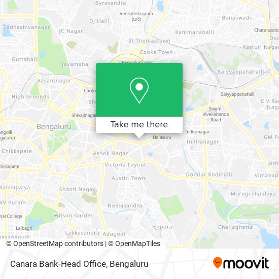 Canara Bank-Head Office map