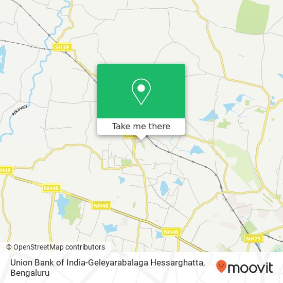 Union Bank of India-Geleyarabalaga Hessarghatta map