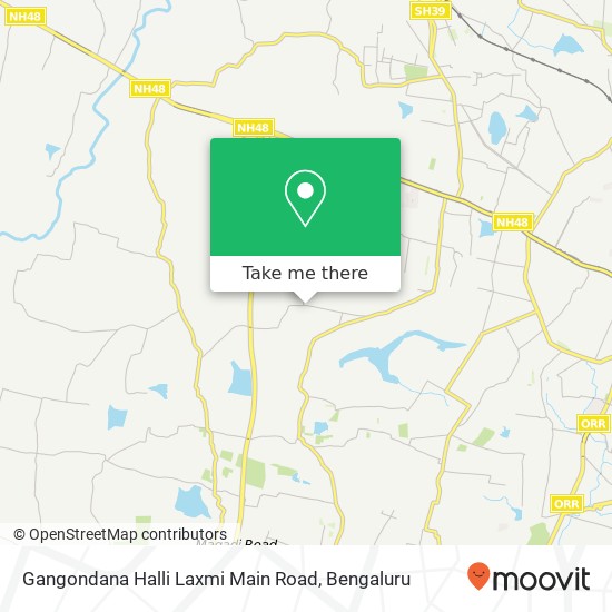 Gangondana Halli Laxmi Main Road map