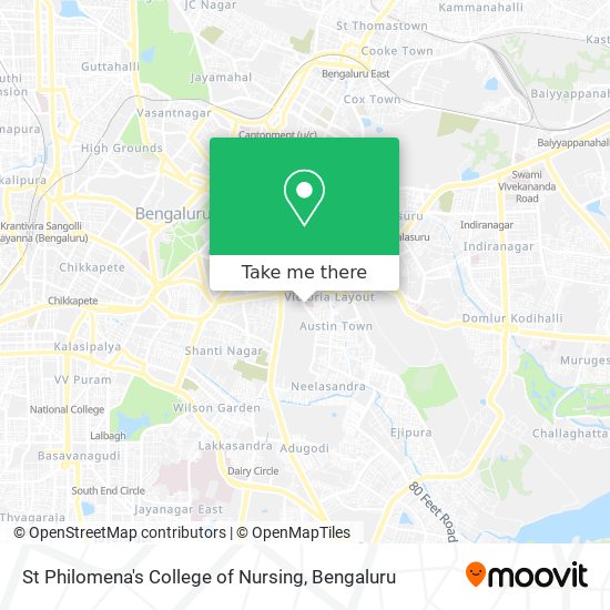 St Philomena's College of Nursing map