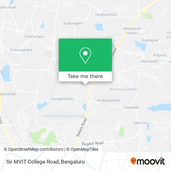 Sir MVIT College Road map