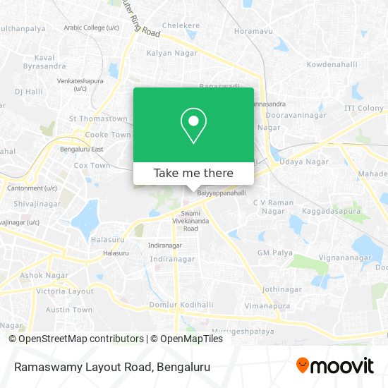 Ramaswamy Layout Road map