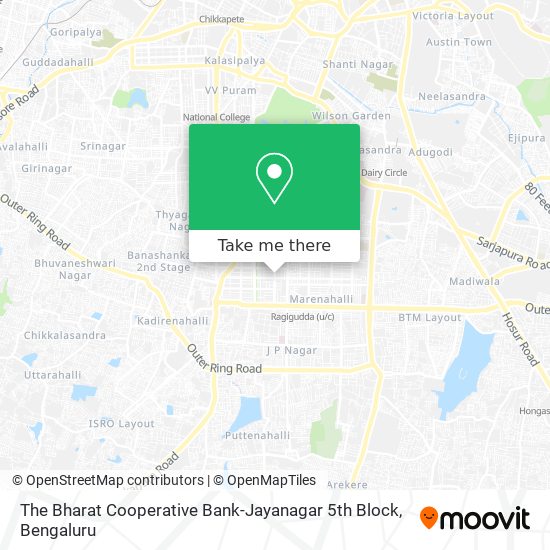 The Bharat Cooperative Bank-Jayanagar 5th Block map