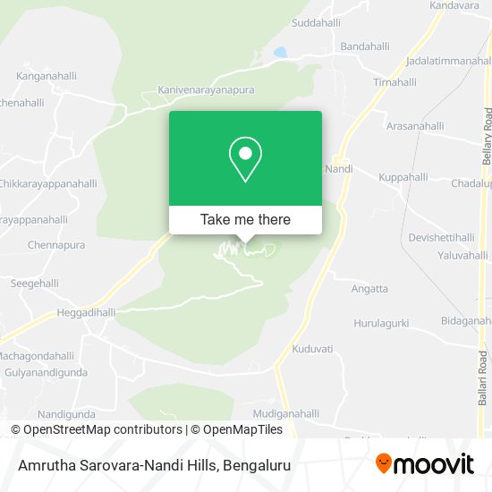 Amrutha Sarovara-Nandi Hills map