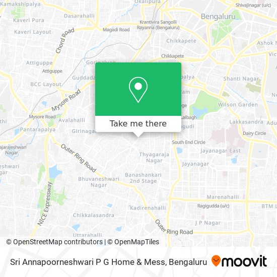 Sri Annapoorneshwari P G Home & Mess map