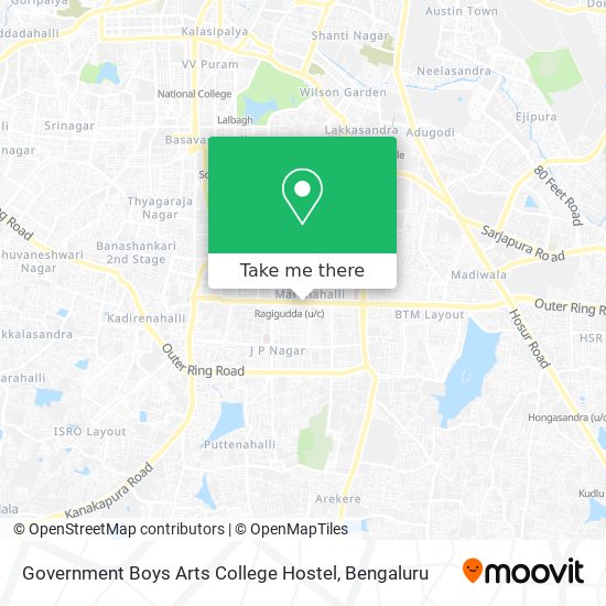 Government Boys Arts College Hostel map