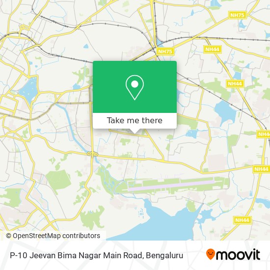P-10 Jeevan Bima Nagar Main Road map
