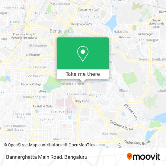 Bannerghatta Main Road map