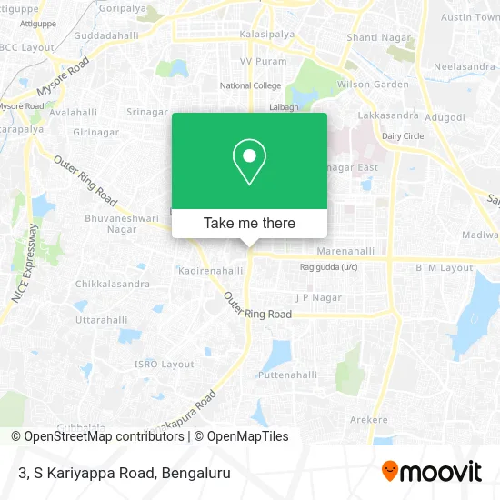 3, S Kariyappa Road map