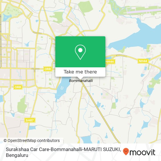 Surakshaa Car Care-Bommanahalli-MARUTI SUZUKI map