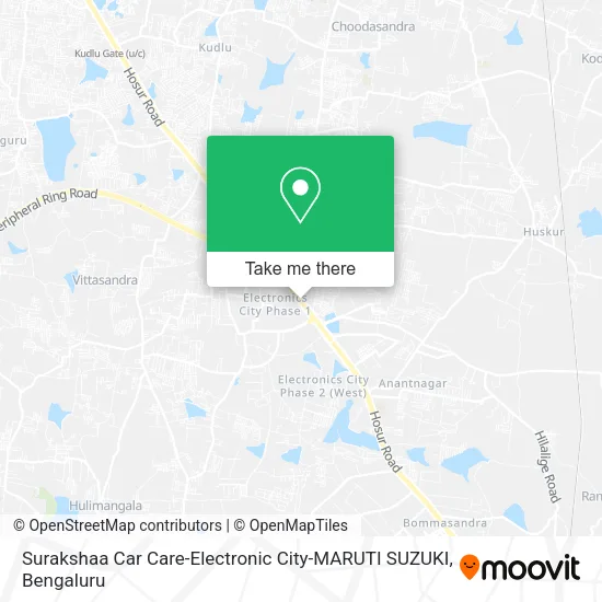 Surakshaa Car Care-Electronic City-MARUTI SUZUKI map