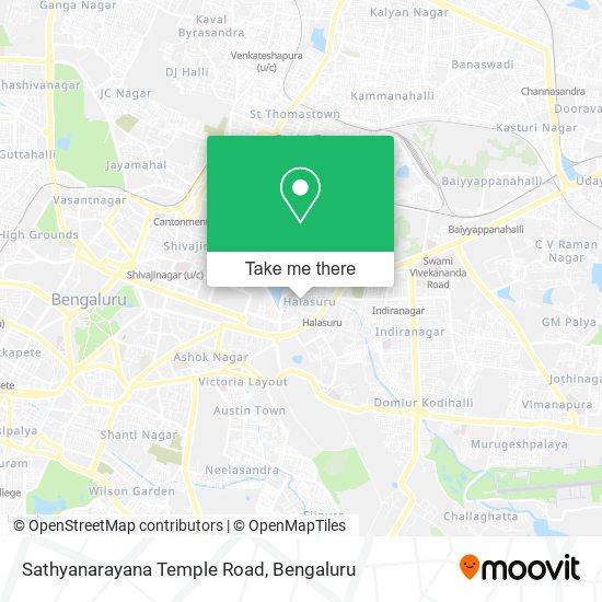 Sathyanarayana Temple Road map