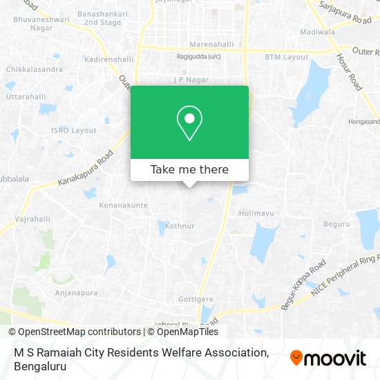 M S Ramaiah City Residents Welfare Association map
