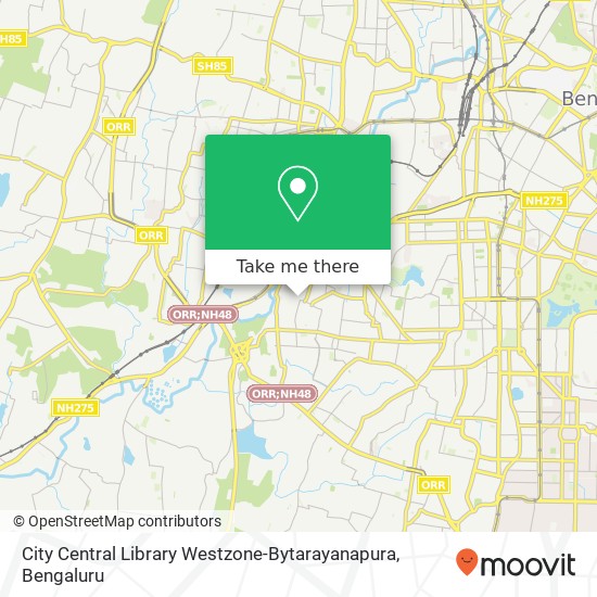 City Central Library Westzone-Bytarayanapura map