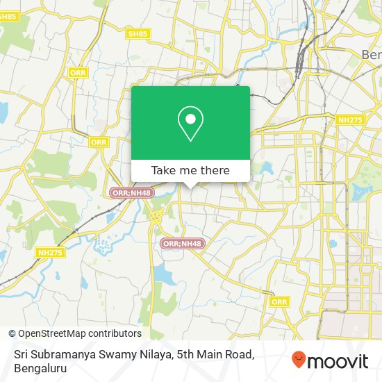 Sri Subramanya Swamy Nilaya, 5th Main Road map