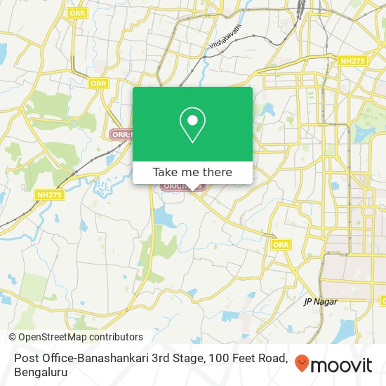 Post Office-Banashankari 3rd Stage, 100 Feet Road map