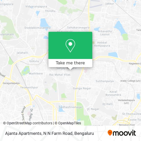 Ajanta Apartments, N N Farm Road map