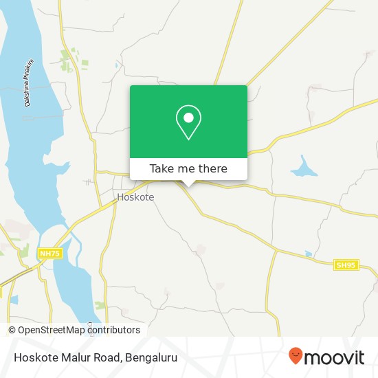 Hoskote Malur Road map