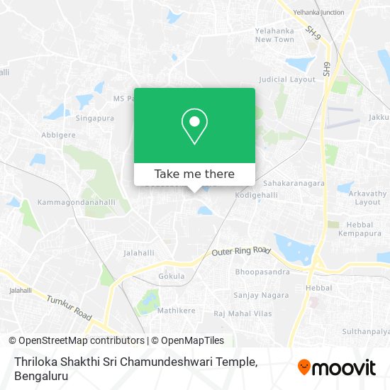 Thriloka Shakthi Sri Chamundeshwari Temple map