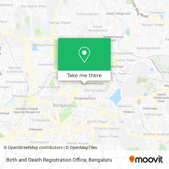 Birth and Death Registration Office map