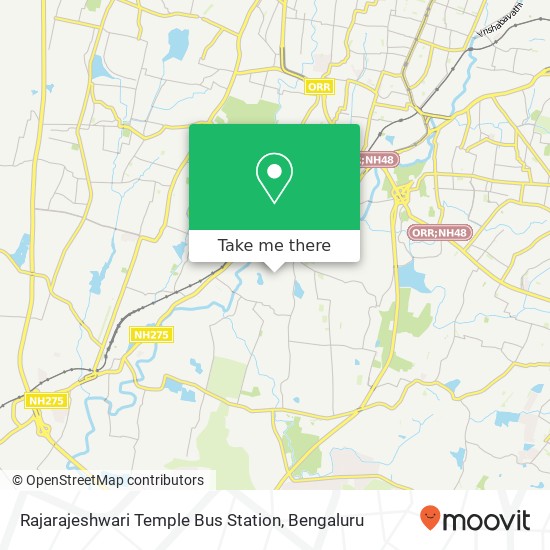 Rajarajeshwari Temple Bus Station map