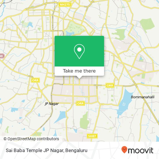 Sai Baba Temple JP Nagar map