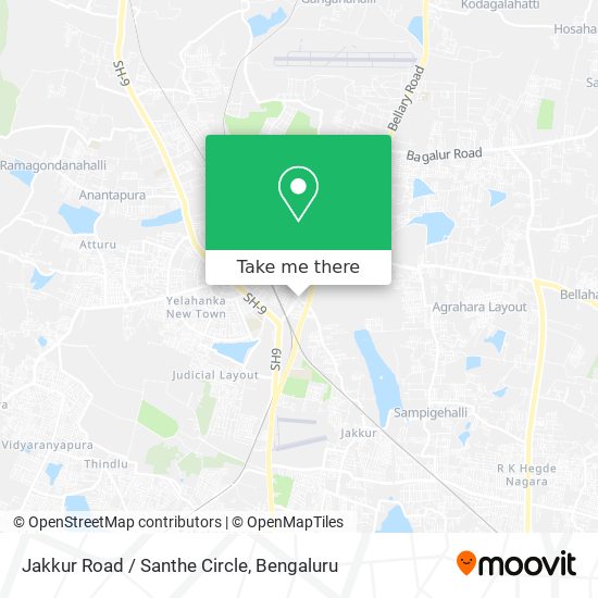 Jakkur Road / Santhe Circle map