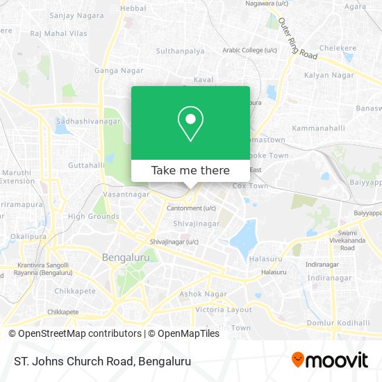 ST. Johns Church Road map