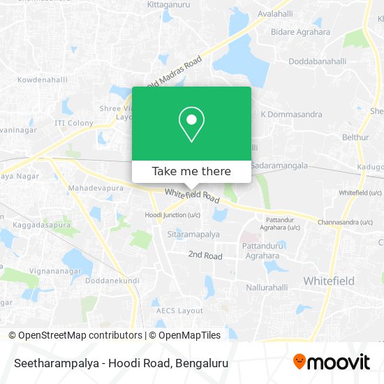 Seetharampalya - Hoodi Road map