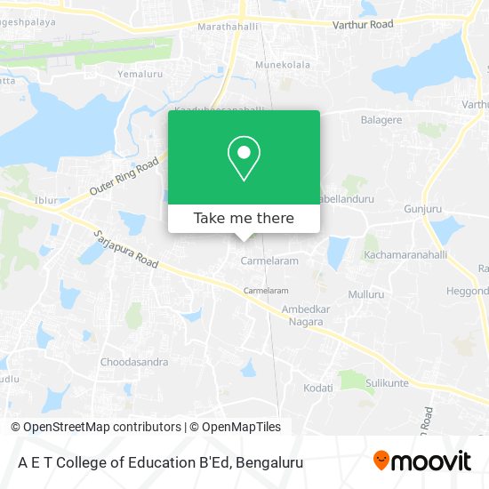 A E T College of Education B'Ed map