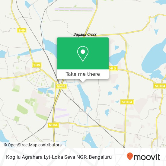 Kogilu Agrahara Lyt-Loka Seva NGR map