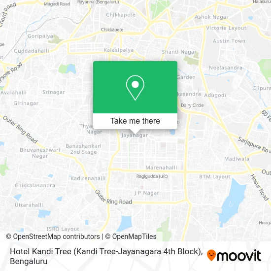 Hotel Kandi Tree (Kandi Tree-Jayanagara 4th Block) map