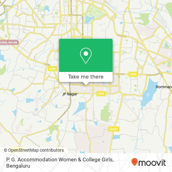 P. G. Accommodation Women & College Girls map