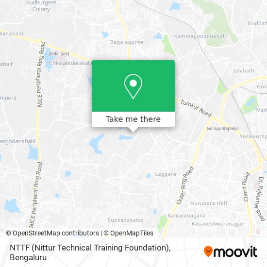 NTTF (Nittur Technical Training Foundation) map