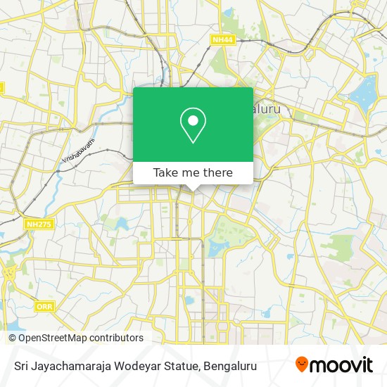 Sri Jayachamaraja Wodeyar Statue map